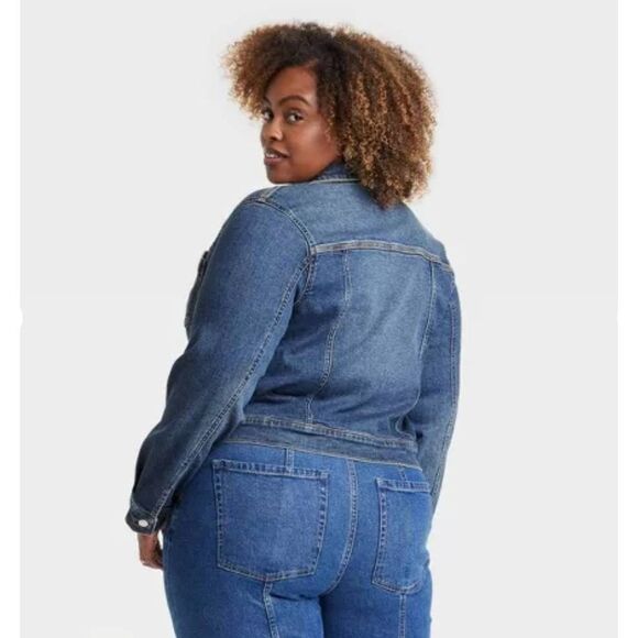 Ava & Viv Light Wash Denim Jean Jacket Size XXL - Picture 5 of 6